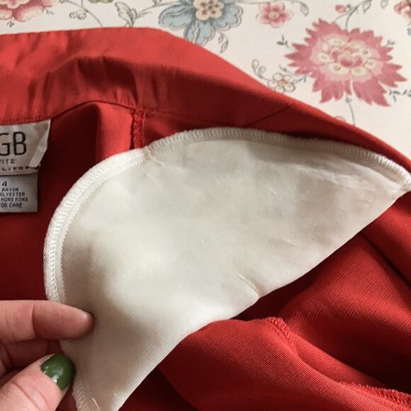 AGB Orange Short Sleeve Jacket, Size 4 - Picture 7 of 7